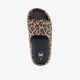 Dames badslippers met panterprint beige