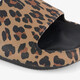Dames badslippers met panterprint beige
