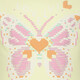 Meisjes T-shirt met vlinder lichtgeel
