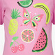 Meisjes T-shirt met fruit en pailletten