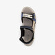 Leren dames sandalen beige blauw