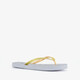 Dames teenslippers met madeliefjes blauw