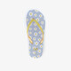 Dames teenslippers met madeliefjes blauw