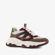 Dames dad sneakers beige bordeaux