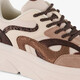 Dames dad sneakers beige bruin
