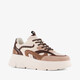 Blue Box dames dad sneakers beige bruin