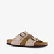 Suède dames bio slippers beige