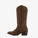 Suède dames cowboylaarzen bruin