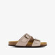 Suède dames bio slippers beige