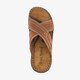 Leren slippers heren bruin