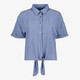 Dames blouse met korte mouwen en knoopdetail