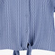 Dames blouse met korte mouwen en knoopdetail
