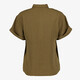 Dames blouse met korte mouwen olijfgroen