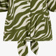 Geknoopte dames blouse zebraprint groen wit