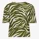 Geknoopte dames blouse zebraprint groen wit