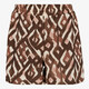 Dames short met grafische print bruin