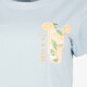Dames T-shirt met backprint lichtblauw
