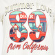 Dames T-shirt met opdruk wit rood