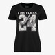 Dames T-shirt met kanten opdruk zwart