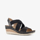 Natuform dames sandalen met sleehak zwart