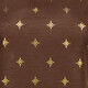 Dames top met goudkleurige print bruin