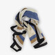 Dames sjaaltje met print beige blauw