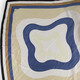 Dames sjaaltje met print beige blauw