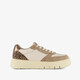 Dames sneakers beige met panterprint