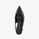 Dames slingback pumps croco print zwart