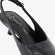 Dames slingback pumps croco print zwart