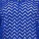 Dames T-shirt met golvend patroon blauw