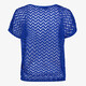 Dames T-shirt met golvend patroon blauw