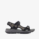 Leren dames sandalen zwart