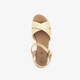 Dames espadrilles met sleehak goud