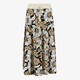 Dames maxi rok met bloemenprint beige zwart