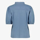 Dames spijkerblouse met korte pofmouwtjes