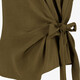 Dames top met strikdetail groen