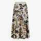 Dames maxi rok met bloemenprint beige zwart