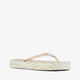 Dames teenslippers met print beige
