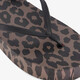 Dames teenslippers met panterprint bruin zwart