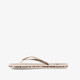 Dames teenslippers met tijgerprint beige