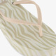 Dames teenslippers met print beige