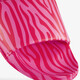 Dames badslippers met zebraprint roze rood