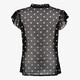 Transparante dames blouse zwart witte stippen