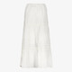Dames lange witte rok met broderie