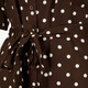Dames blousejurk met stippen bruin