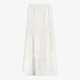 Dames lange witte rok met broderie