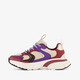 Metallic meisjes dad sneakers bordeaux beige