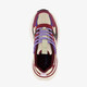 Metallic meisjes dad sneakers bordeaux beige