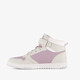 Meisjes hoge sneakers grijs roze